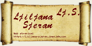 Ljiljana Sjeran vizit kartica